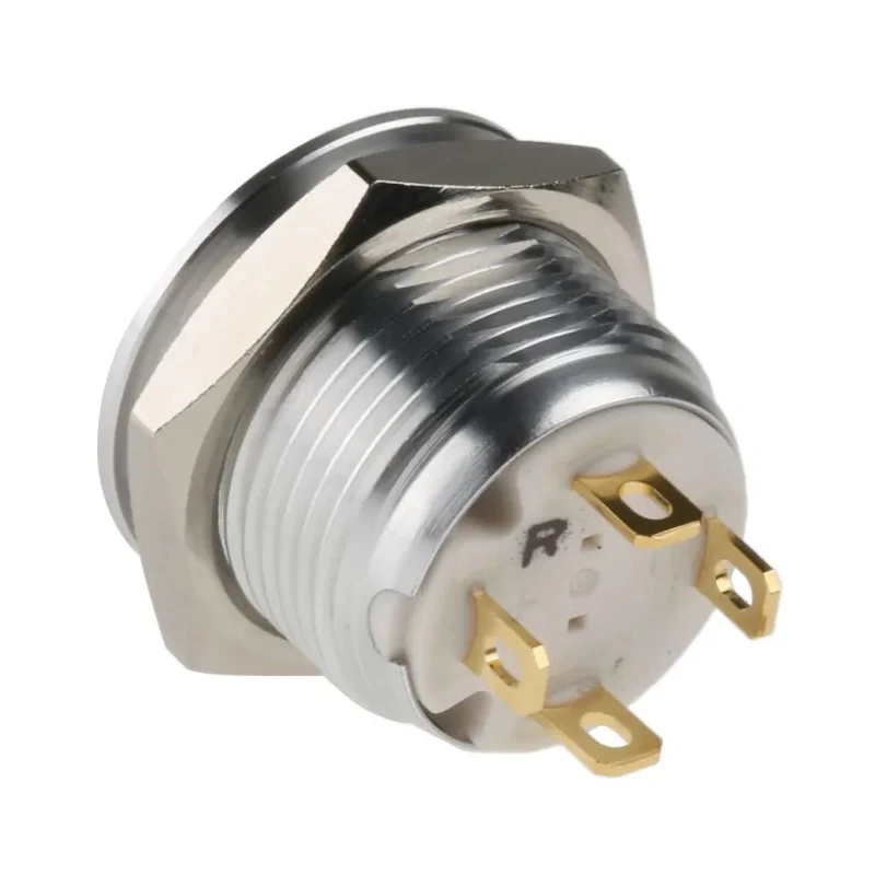 RS PRO Illuminated Momentary Push Button Switch SPST Red LED IP67 Panel Mount 16 mm Cutout 36 V dc 2A 175-8516
