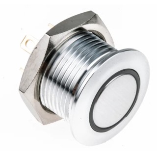 RS PRO Illuminated Momentary Push Button Switch, Panel Mount, 16 mm Cutout, SPST, White LED, IP67, 36 V dc 175-8549