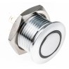 RS PRO Illuminated Momentary Push Button Switch, Panel Mount, 16 mm Cutout, SPST, White LED, IP67, 36 V dc 175-8549
