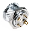 RS PRO Illuminated Momentary Push Button Switch, Panel Mount, 16 mm Cutout, SPST, White LED, IP67, 36 V dc 175-8549