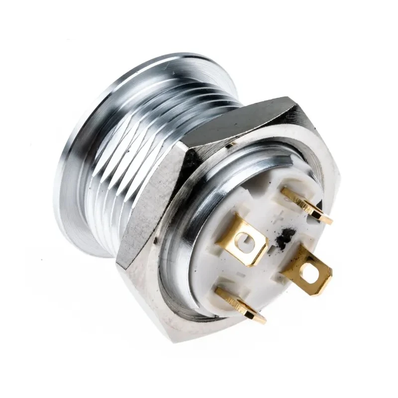 RS PRO Illuminated Momentary Push Button Switch, Panel Mount, 16 mm Cutout, SPST, White LED, IP67, 36 V dc 175-8549