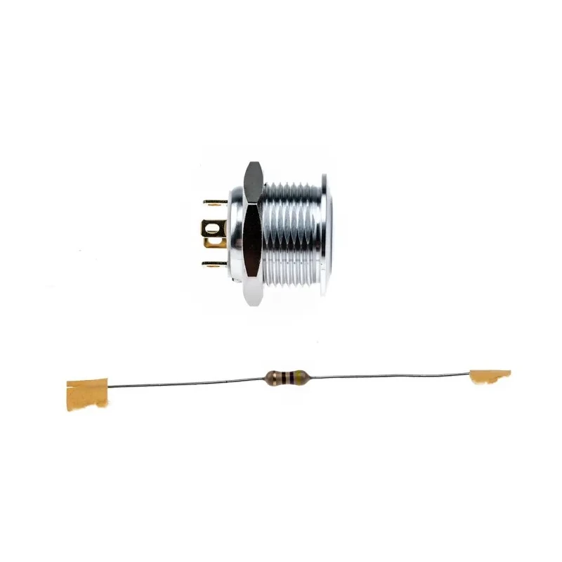 RS PRO Illuminated Momentary Push Button Switch, Panel Mount, 16 mm Cutout, SPST, White LED, IP67, 36 V dc 175-8549
