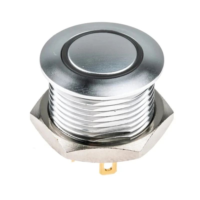 RS PRO Illuminated Momentary Push Button Switch, Panel Mount, 16 mm Cutout, SPST, White LED, IP67, 36 V dc 175-8549