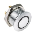 RS PRO Illuminated Momentary Push Button Switch Panel Mount 16 mm Cutout SPST Yellow LED IP67 36V DC 175-8522