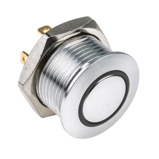 RS PRO Illuminated Momentary Push Button Switch Panel Mount 16 mm Cutout SPST Yellow LED IP67 36V DC 175-8522