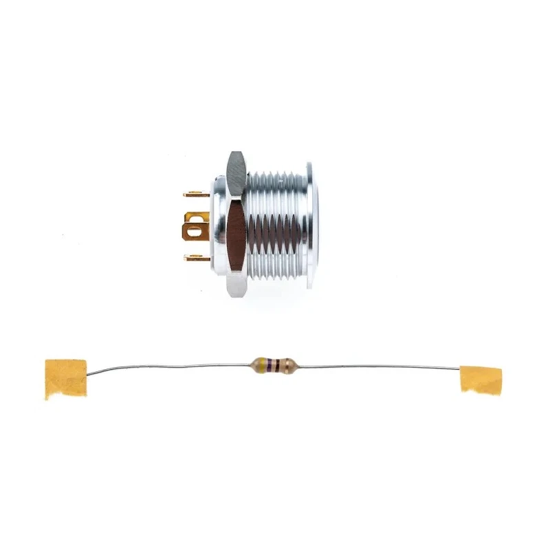 RS PRO Illuminated Momentary Push Button Switch Panel Mount 16 mm Cutout SPST Yellow LED IP67 36V DC 175-8522