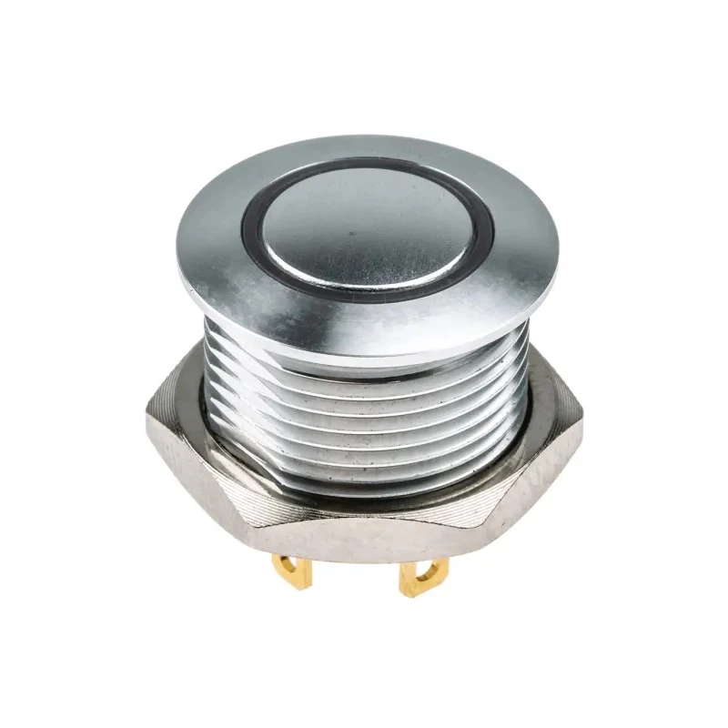 RS PRO Illuminated Momentary Push Button Switch Panel Mount 16 mm Cutout SPST Yellow LED IP67 36V DC 175-8522