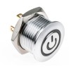RS PRO Illuminated Momentary Panel Push Button Switch 16 mm Cutout SPST Blue LED IP67 36 V dc 175-8731