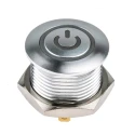 RS PRO Illuminated Momentary Push Button Switch Panel Mount 16 mm Cutout SPST Blue LED IP67 36V dc 175-8735