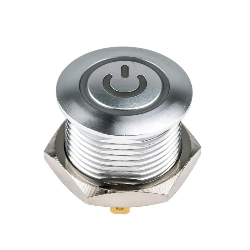 RS PRO Illuminated Momentary Push Button Switch Panel Mount 16 mm Cutout SPST Blue LED IP67 36V dc 175-8735