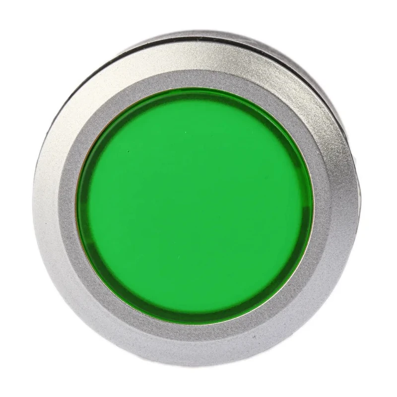 RS PRO Illuminated Push Button Switch Momentary Panel Mount DPDT Green LED IP65 22.2 mm Cutout 250V 3, 5A 175-8921