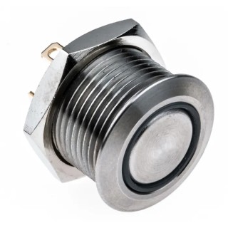 RS PRO Illuminated Momentary Push Button Switch, Panel Mount, 16 mm Cutout, SPST, Green LED, IP67, 36 V dc 175-9144