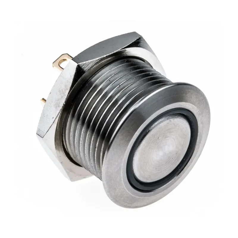 RS PRO Illuminated Momentary Push Button Switch, Panel Mount, 16 mm Cutout, SPST, Green LED, IP67, 36 V dc 175-9144