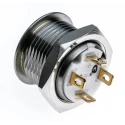 RS PRO Illuminated Momentary Push Button Switch, Panel Mount, 16 mm Cutout, SPST, Green LED, IP67, 36 V dc 175-9144
