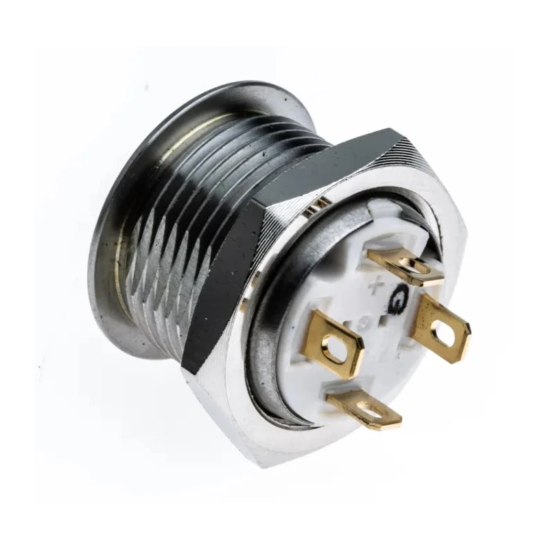 RS PRO Illuminated Momentary Push Button Switch, Panel Mount, 16 mm Cutout, SPST, Green LED, IP67, 36 V dc 175-9144
