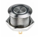 RS PRO Illuminated Momentary Push Button Switch, Panel Mount, 16 mm Cutout, SPST, Green LED, IP67, 36 V dc 175-9144