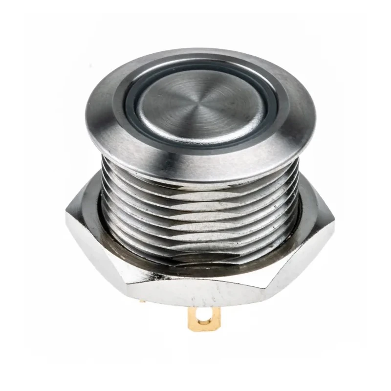 RS PRO Illuminated Momentary Push Button Switch, Panel Mount, 16 mm Cutout, SPST, Green LED, IP67, 36 V dc 175-9144