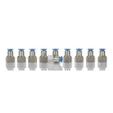 RS PRO Pneumatic Fitting 6mm Push-in Female Threaded-to-Tube Connection R 1/4 Female Nickel Plated Brass 10 bar 60°C 916-0741