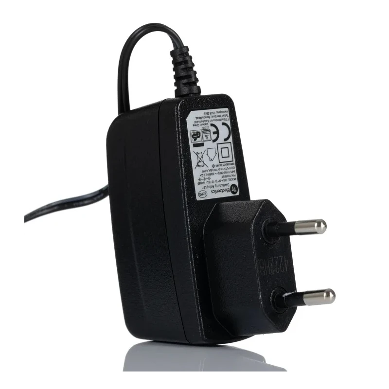 RS PRO 6 W 12 V DC Output Single-Output Regulated AC/DC Adapter Type C with 2.1 x 5.5 x 12 mm Centre Positive 175-3299