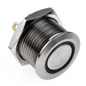 RS PRO Illuminated Momentary Push Button Switch Panel Mount 16 mm Cutout SPST Blue LED IP67 36V DC 175-9224