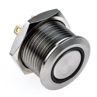 RS PRO Illuminated Momentary Push Button Switch Panel Mount 16 mm Cutout SPST Blue LED IP67 36V DC 175-9224