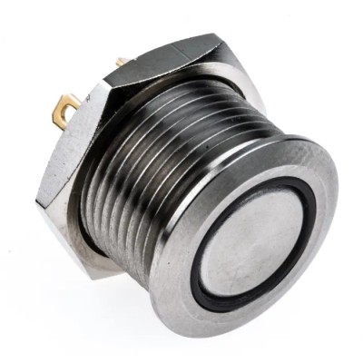 RS PRO Illuminated Momentary Push Button Switch Panel Mount 16 mm Cutout SPST Blue LED IP67 36V DC 175-9224