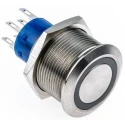 RS PRO Illuminated Panel Mount Push Button Switch Momentary DPDT White LED IP67 250V AC 175-9230