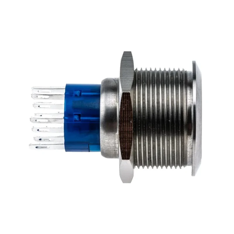 RS PRO Illuminated Panel Mount Push Button Switch Momentary DPDT White LED IP67 250V AC 175-9230