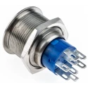 RS PRO Illuminated Panel Mount Push Button Switch Momentary DPDT White LED IP67 250V AC 175-9230