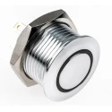 RS PRO Illuminated Momentary Push Button Switch Panel Mount 16 mm Cutout SPST Red LED IP67 36 V dc 175-9354