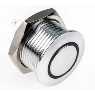 RS PRO Illuminated Momentary Push Button Switch Panel Mount 16 mm Cutout SPST Red LED IP67 36 V dc 175-9354