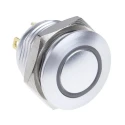 RS PRO Illuminated Momentary Push Button Switch, Panel Mount, 16 mm Cutout, SPST, Blue LED, IP67, 36 V DC 175-9493