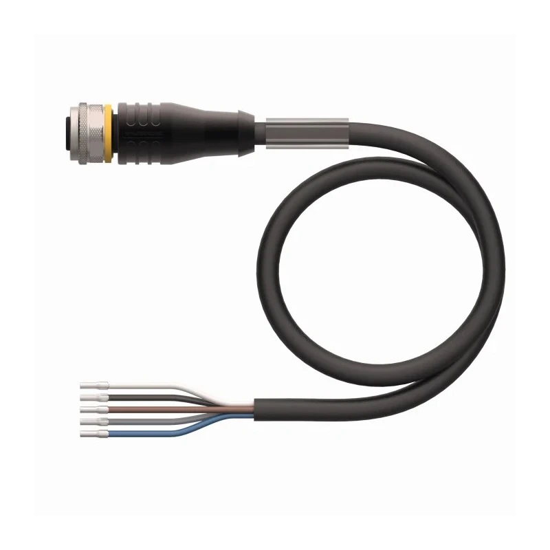 Turck Female 5 Way M12 Straight to Unterminated Sensor Actuator Cable 2 m RKS4.5T-2/TXL
