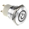 RS PRO Illuminated Momentary Push Button Switch Panel Mount 16 mm Cutout SPST Blue Red LED IP67 36V DC AC 175-9287