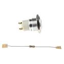 RS PRO Illuminated Momentary Push Button Switch Panel Mount 16 mm Cutout SPST Blue Red LED IP67 36V DC AC 175-9287