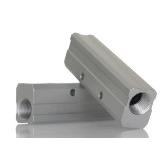 RS PRO Aluminium Pneumatic 3 Outlet Manifold 75 bar 300°C Nickel Plated 176-1102