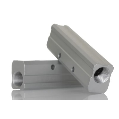 RS PRO Aluminium Pneumatic 3 Outlet Manifold 75 bar 300°C Nickel Plated 176-1102