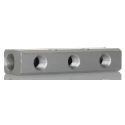 RS PRO Aluminium Pneumatic 3 Outlet Manifold 75 bar 300°C Nickel Plated 176-1102