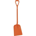 Vikan Square Shovel Polypropylene Blade 271 mm Width, 327 mm Length with 1040 mm Handle Length, Orange 56257