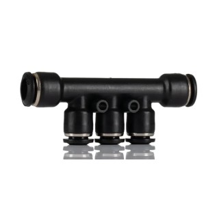 RS PRO Pneumatic Manifold Universal Short 3 Outlet Push-in Manifold 8 mm Inlet 6 mm Outlet 176-1838