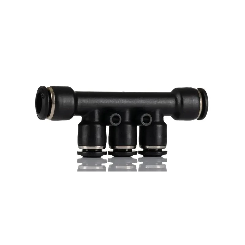 RS PRO Pneumatic Manifold Universal Short 3 Outlet Push-in Manifold 8 mm Inlet 6 mm Outlet 176-1838