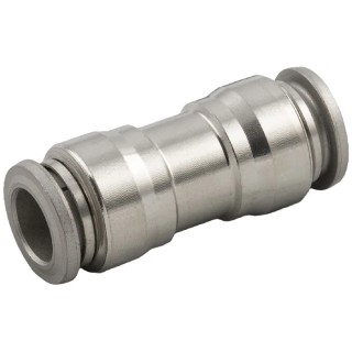 RS PRO Stainless Steel Pneumatic Function Fitting, 10 mm Push-in Connection, Nickel Finish, Chemical Resistant 176-2164