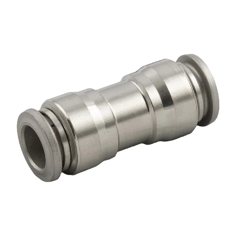 RS PRO Stainless Steel Pneumatic Function Fitting, 10 mm Push-in Connection, Nickel Finish, Chemical Resistant 176-2164