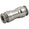 RS PRO Stainless Steel Pneumatic Function Fitting, 10 mm Push-in Connection, Nickel Finish, Chemical Resistant 176-2164