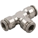 RS PRO Stainless Steel Pneumatic Function Fitting Push-in Connection 6 mm AISI 316L Nickel Finish 176-2176