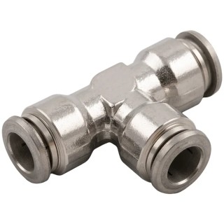 RS PRO Stainless Steel Pneumatic Function Fitting Push-in Connection 6 mm AISI 316L Nickel Finish 176-2176
