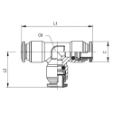 RS PRO Stainless Steel Pneumatic Function Fitting Push-in Connection 6 mm AISI 316L Nickel Finish 176-2176