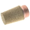 RS PRO Brass Pneumatic Silencer 10 bar Threaded G 3/8 in 87dB Noise Reduction 34.5mm Length 176-2275