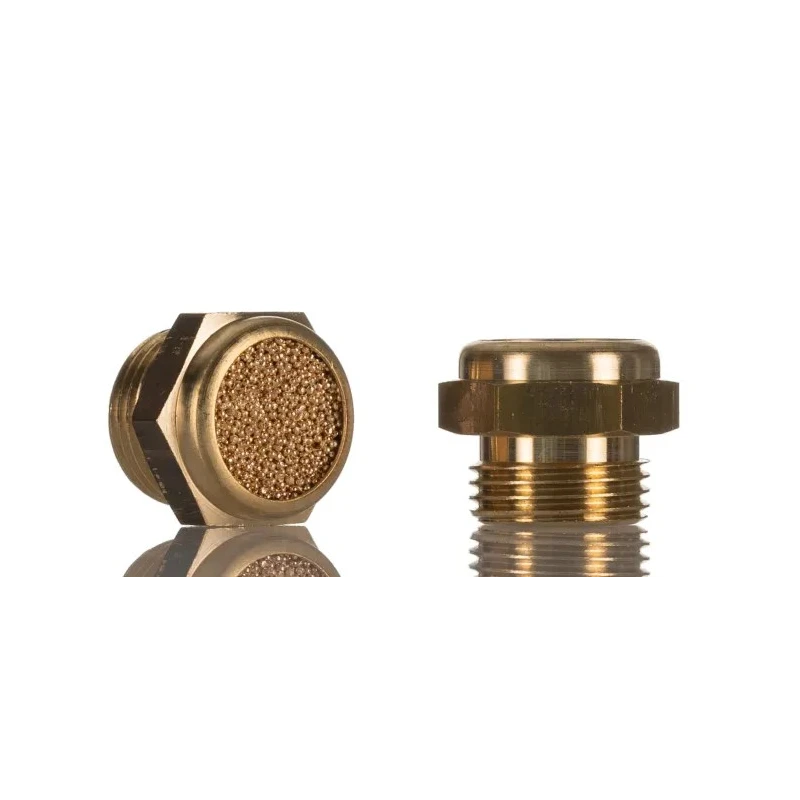 RS PRO Brass Pneumatic Silencer 3/8 in Threaded G Male 12 bar Pressure Noise Reduction 85dB 19mm Length 176-2281
