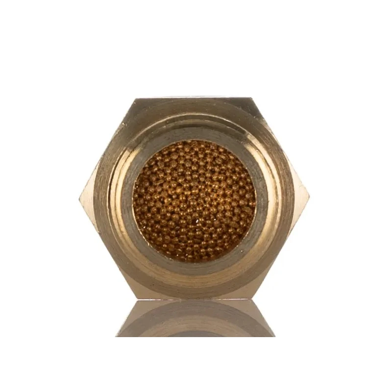 RS PRO Brass Pneumatic Silencer 3/8 in Threaded G Male 12 bar Pressure Noise Reduction 85dB 19mm Length 176-2281